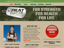 Tablet Screenshot of beatcancerbootcamp.com